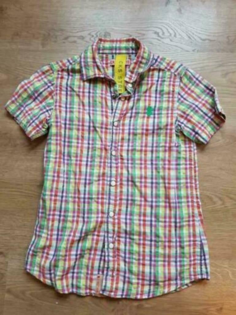 gekleurd hemd korte mouwen CKS maat 140, Kinderen en Baby's, Kinderkleding | Maat 140, Cks, Ophalen of Verzenden, Zo goed als nieuw