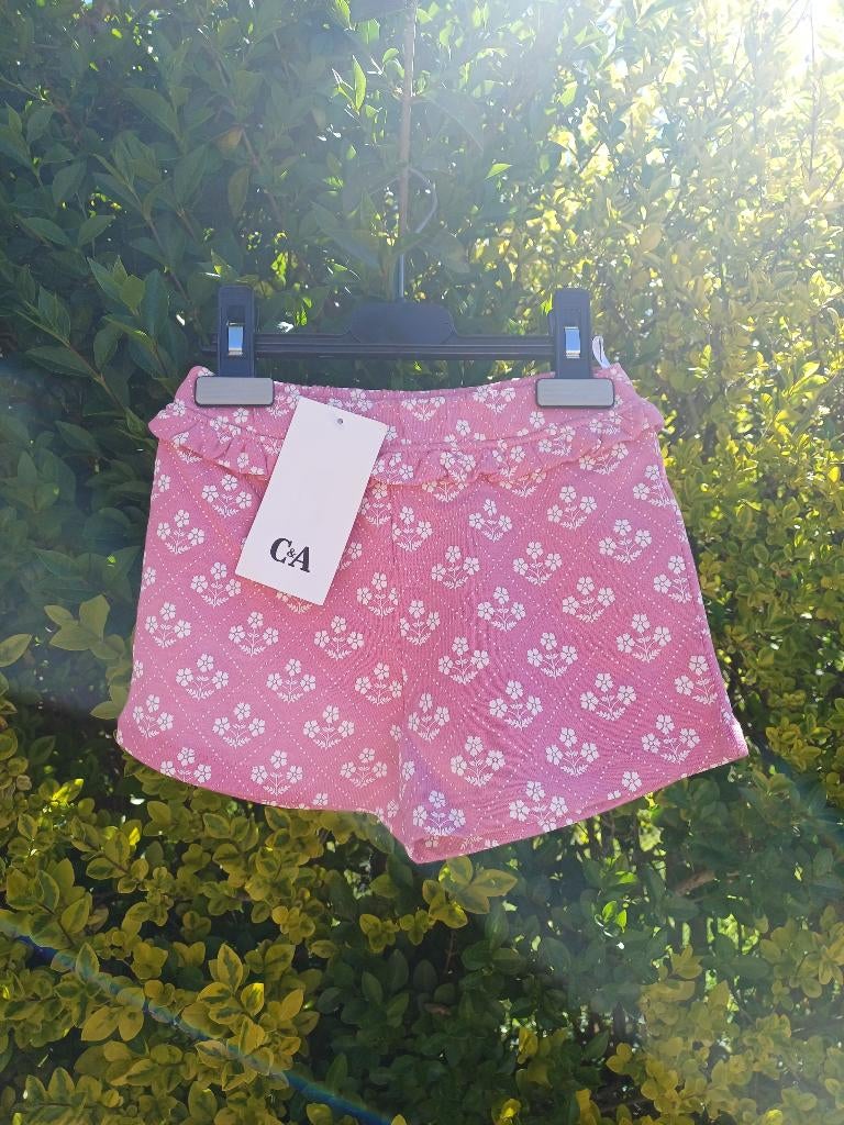 NIEUW roze short maat 86 C&A, Kinderen en Baby's, Babykleding | Maat 86, C&A, Broekje, Meisje, Nieuw
