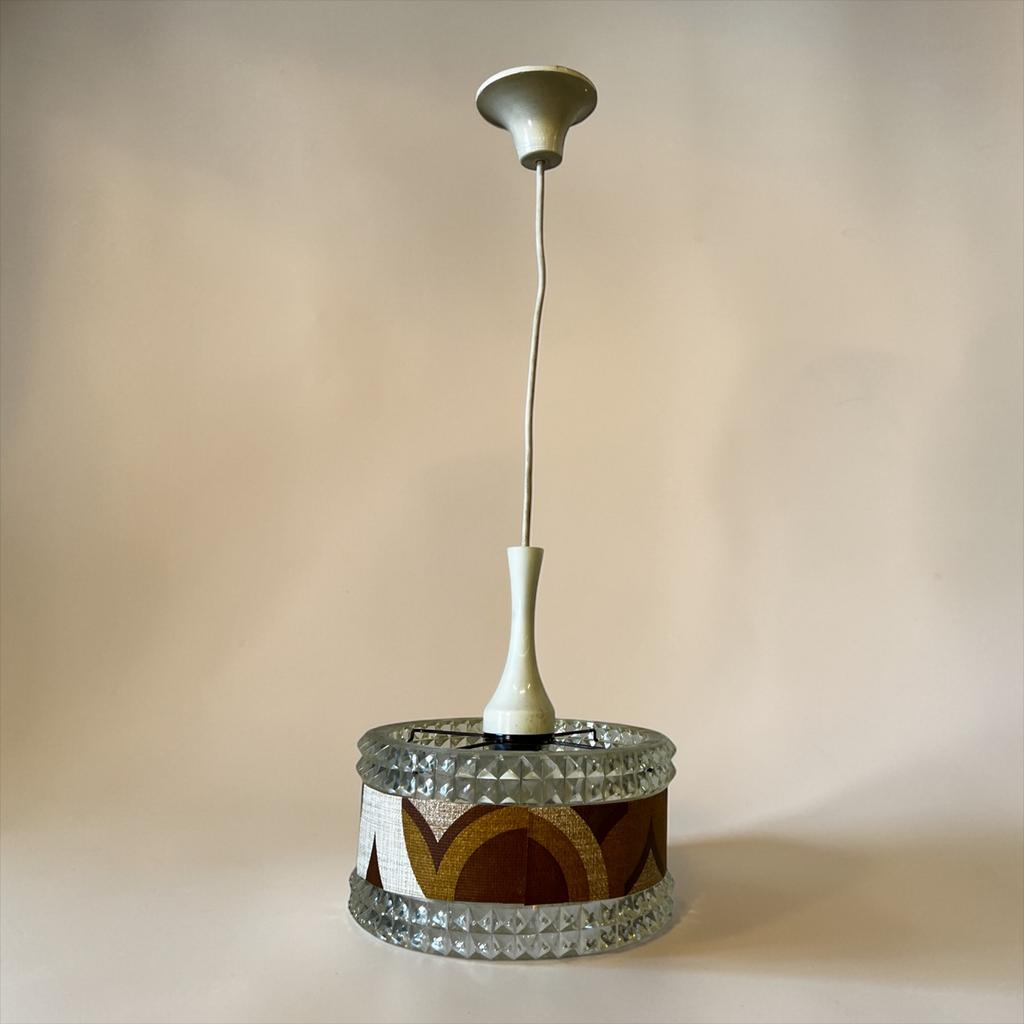 Vintage seventies hanglamp / luster, Antiek en Kunst, Ophalen
