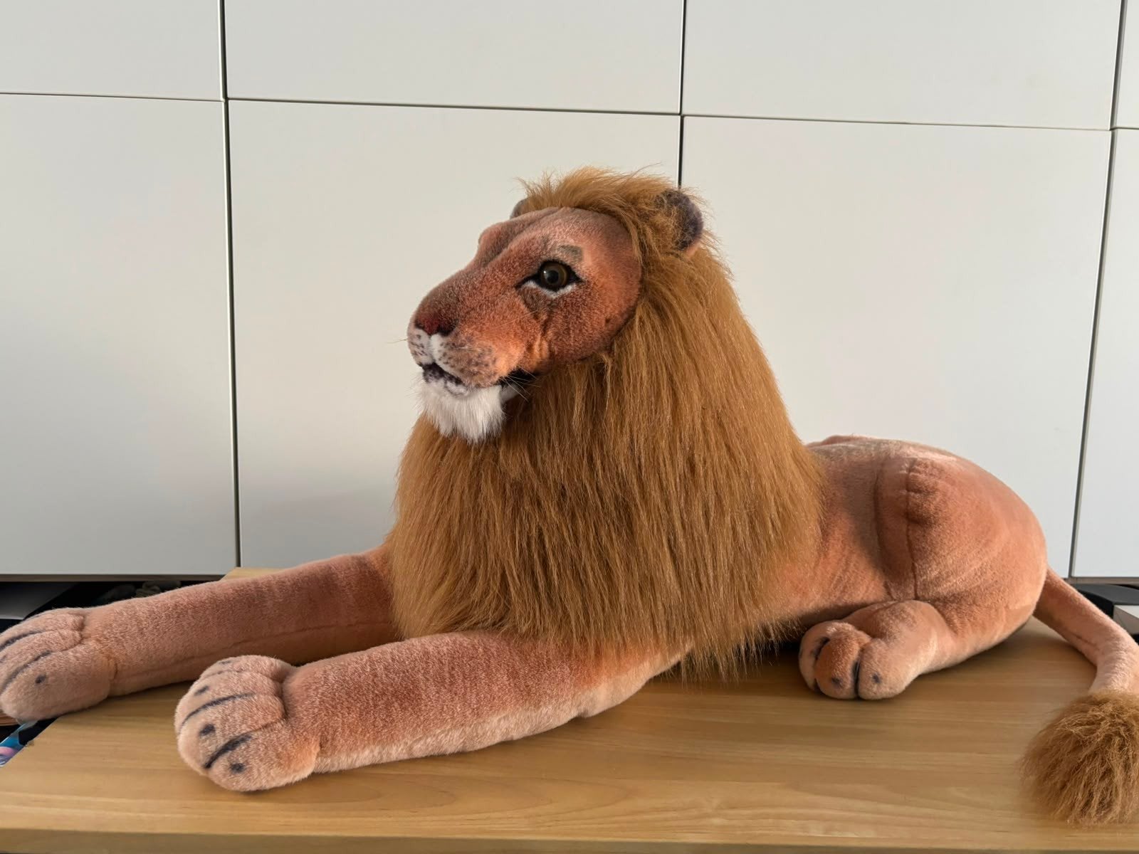 Grote leeuw, Kinderen en Baby's, Speelgoed | Knuffels en Pluche, Ophalen of Verzenden, Zo goed als nieuw, Leeuw, Bruin