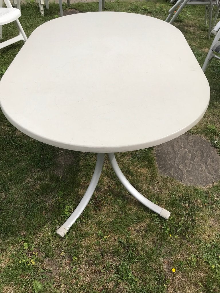 Tuintafel, Ophalen, Gebruikt, Ovaal, Kunststof
