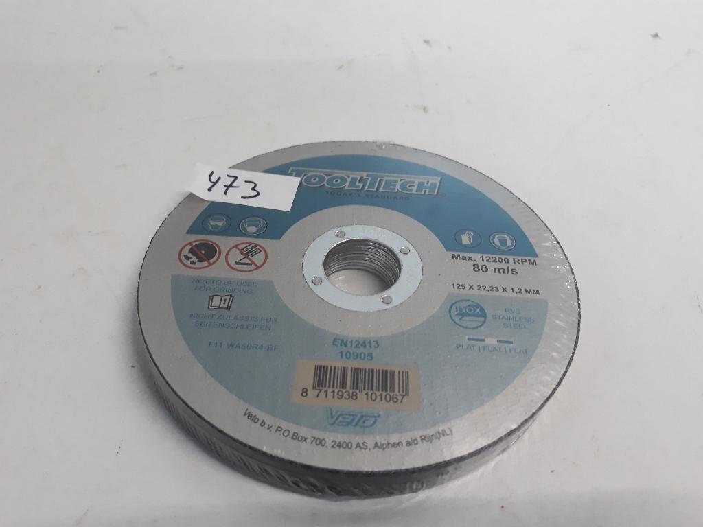 Snijschijven 125 mm 10 stuks INOX, Ophalen, Nieuw