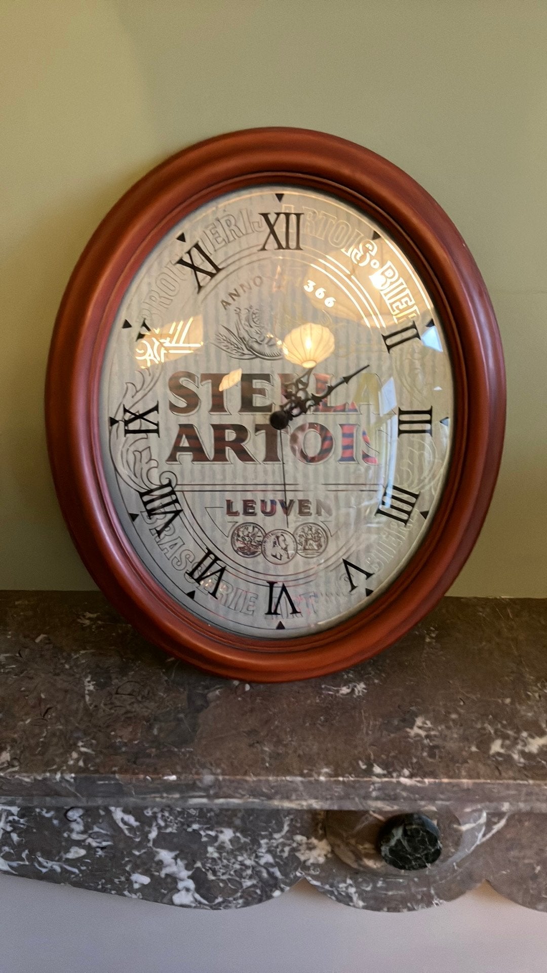 Wandklok stella artois, Enlèvement ou Envoi, Utilisé, Horloge murale