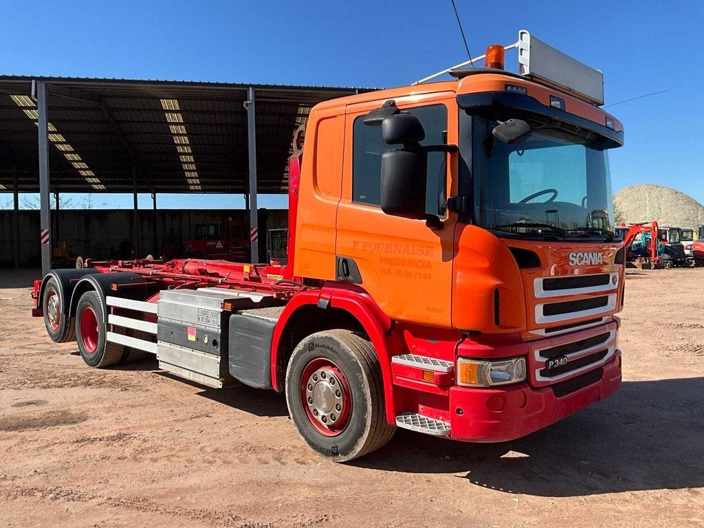 Camion Scania P340 2014 avec système de crochet pour conten, Autos, Achat, Euro 6, Autres carburants, Scania