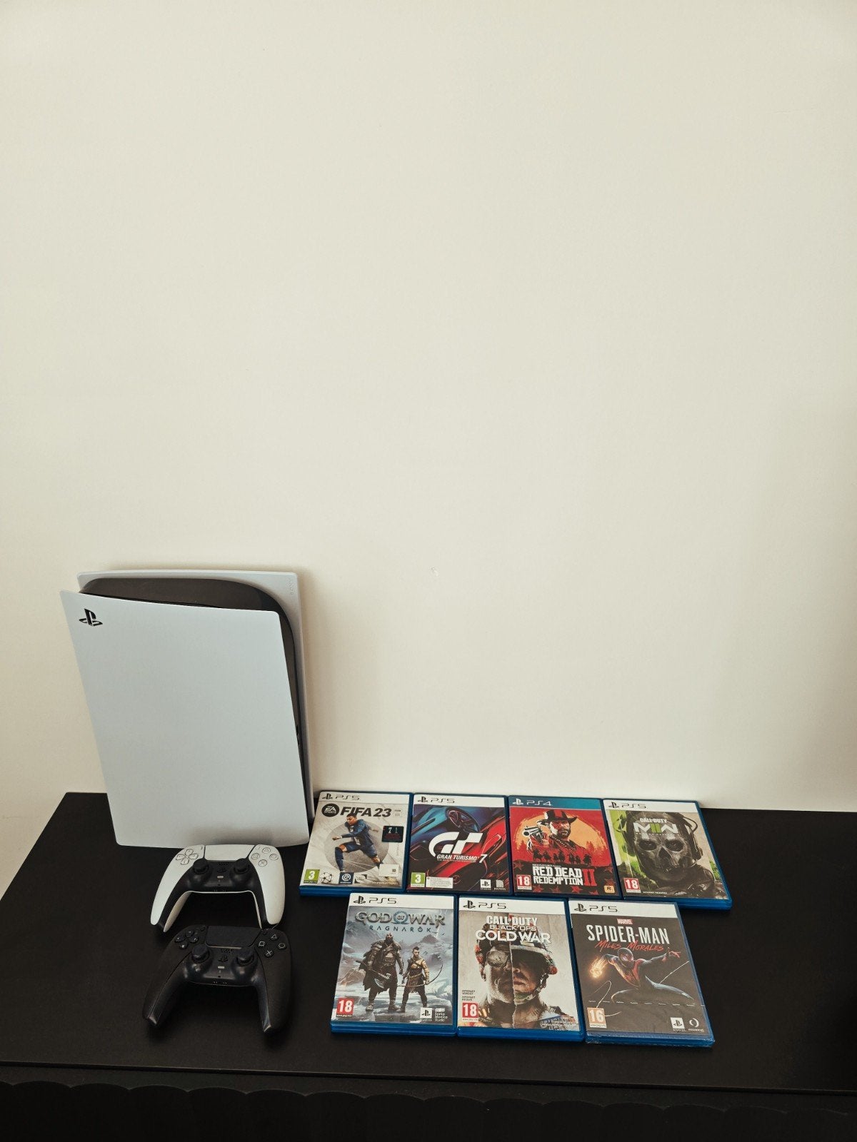 Playstation 5 met 2 controllers en games, Ophalen, Zo goed als nieuw, Playstation 5