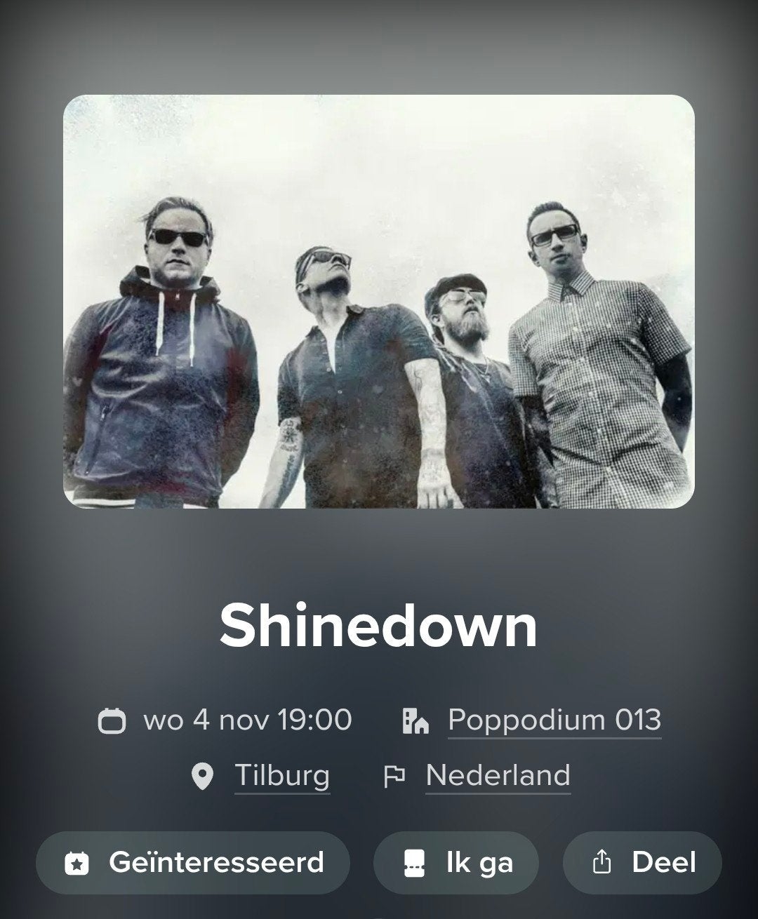 tickets shinedown, Tickets & Billets