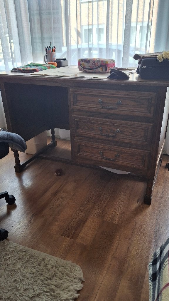 Bureau, Huis en Inrichting, Ophalen, Gebruikt, Hout, 60 cm