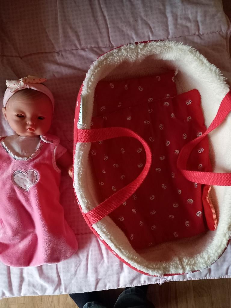 Lilliputiens stoffen reismandje met pop, Kinderen en Baby's, Speelgoed | Poppen, Ophalen, Zo goed als nieuw