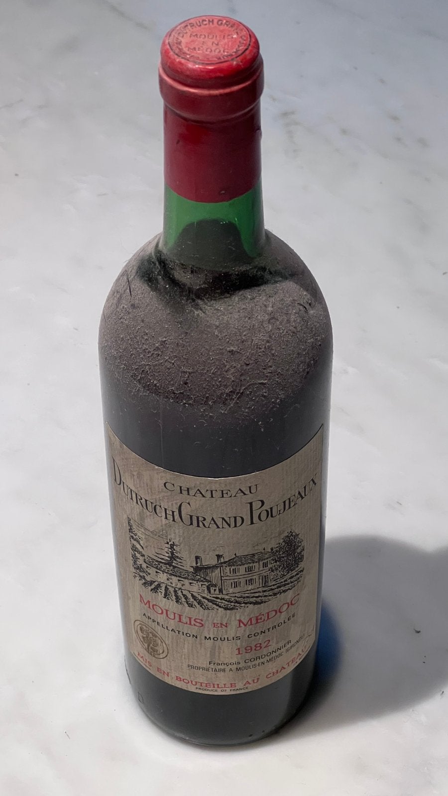 Château Dutruch Grand Poujeaux 1982 – Moulis-en-Médoc, Verzamelen, Ophalen, Zo goed als nieuw