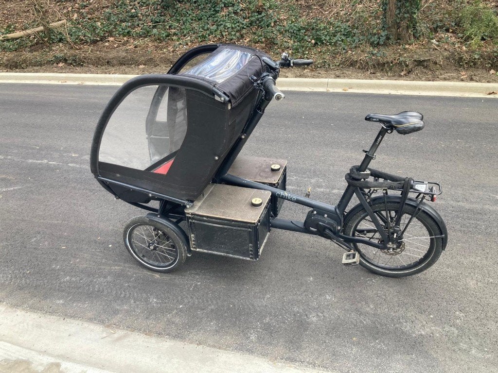 Chike bakfiets, Ophalen, Gebruikt