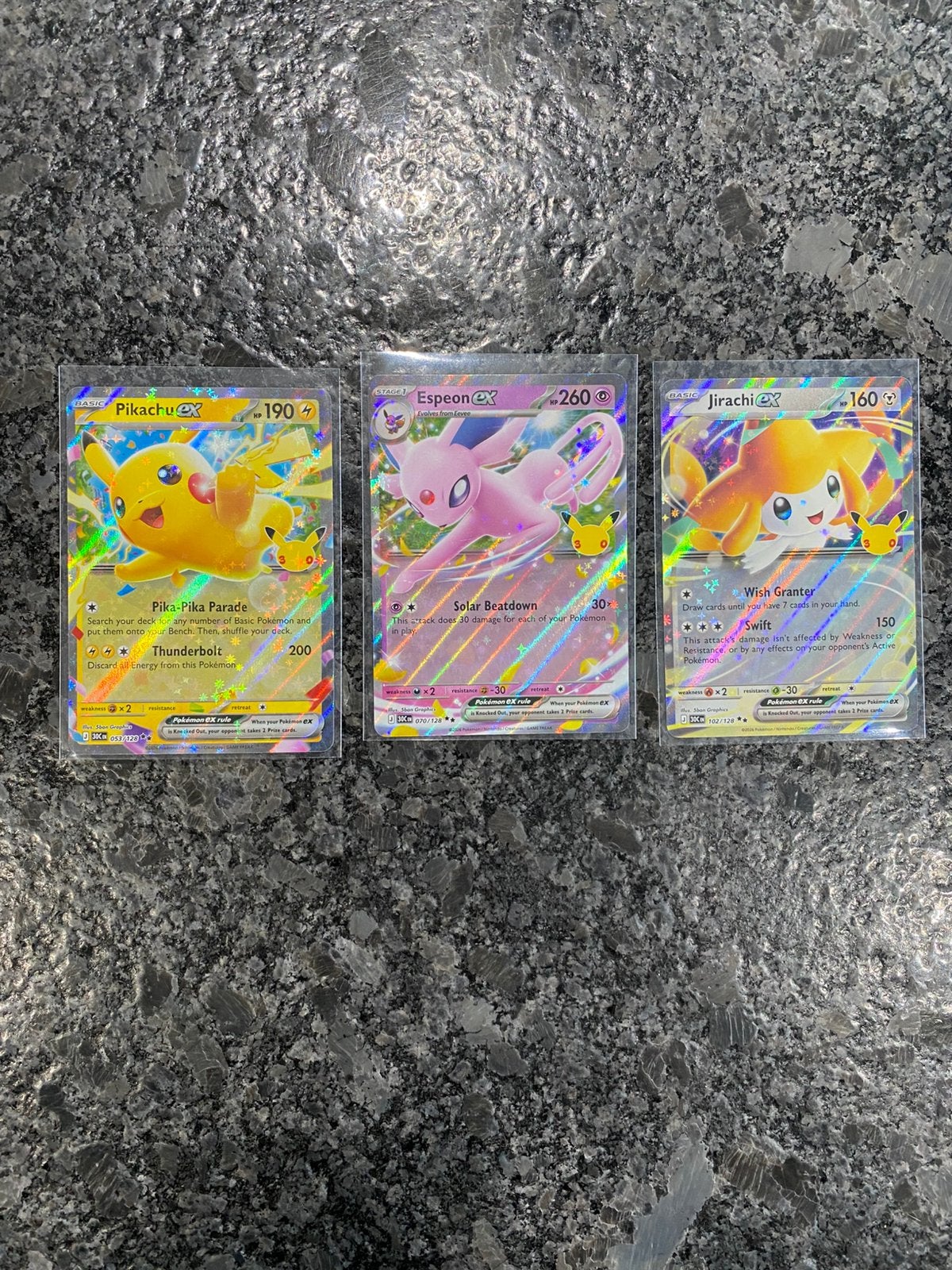 Lot 3 cartes Pokémon EN, Enlèvement ou Envoi, Neuf, Plusieurs cartes, Foil