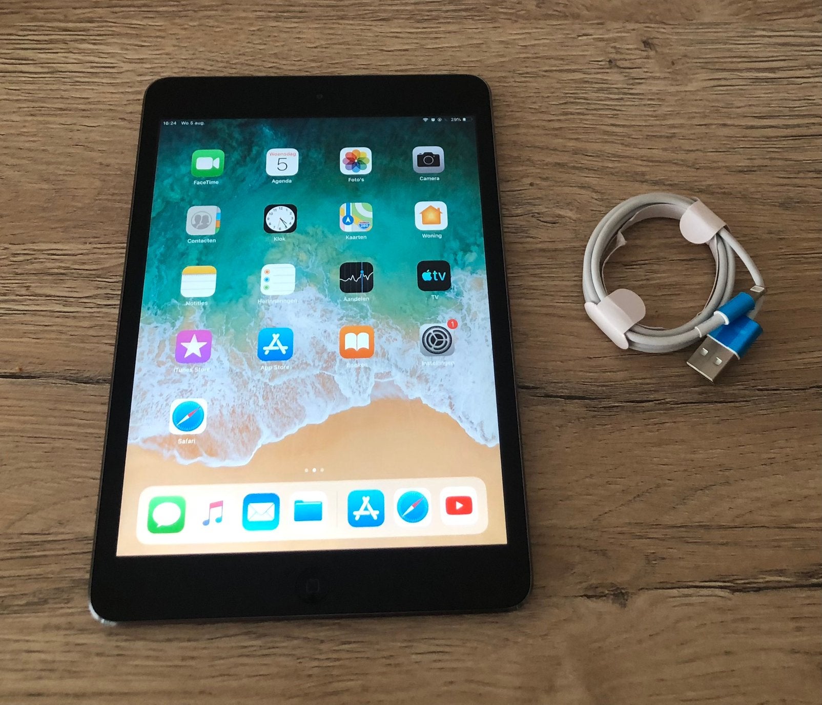 APPLE IPAD MINI 2 ZWART 16GB 7.9" WIFI (4G) +, Computers en Software, Apple iPads, Ophalen of Verzenden, Zo goed als nieuw, Zwart