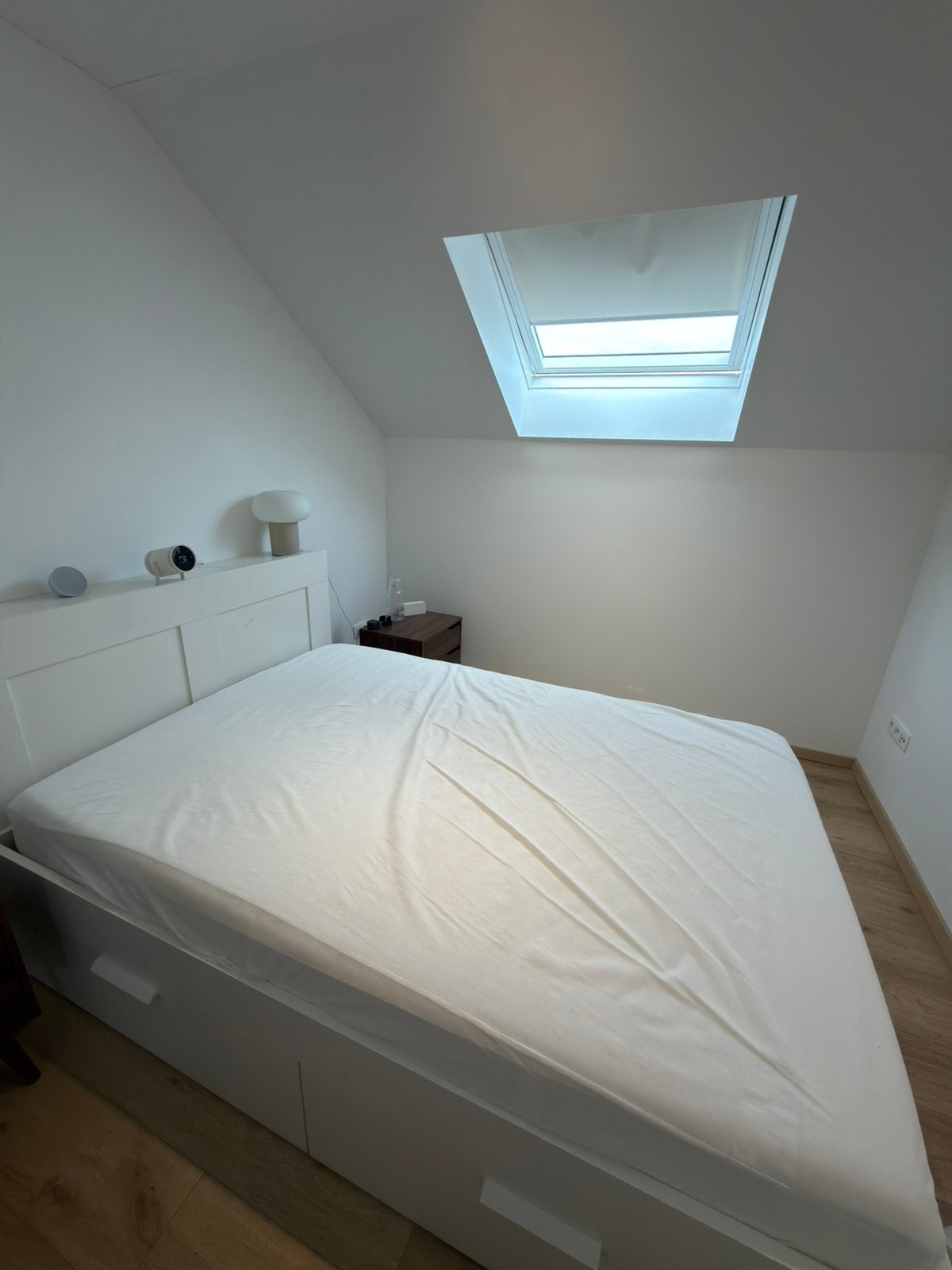 Ensemble complet lit BRIMNES + matelas + accessoires, 140 cm, Enlèvement, Utilisé, 200 cm