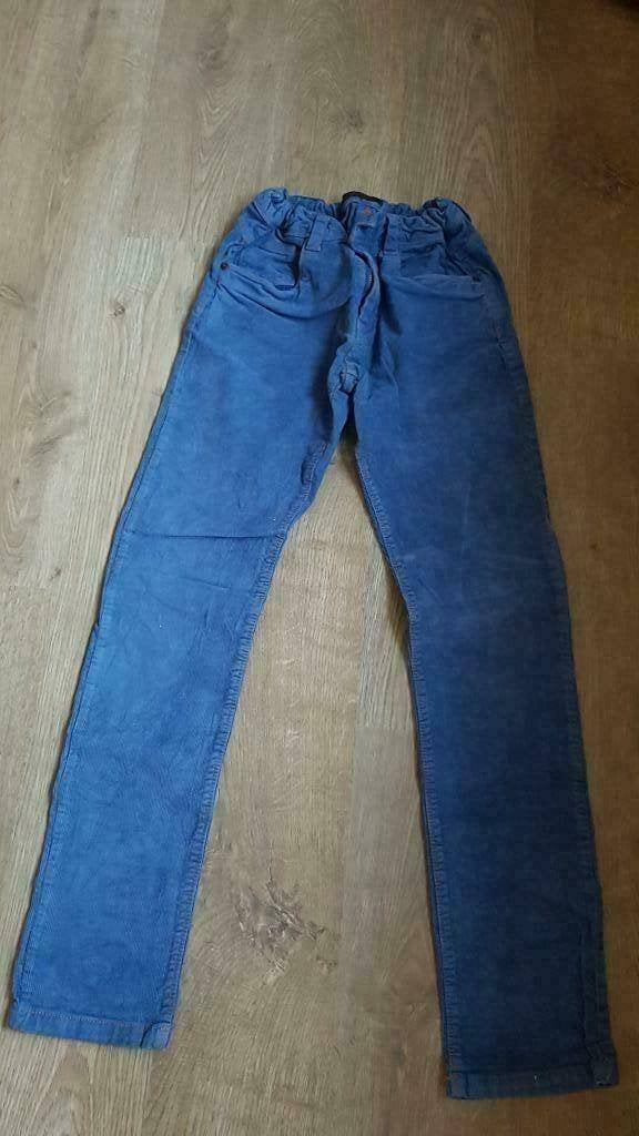 blauwe velours broek ZARA maat 134 - 140 - 146, Kinderen en Baby's, Broek, Gebruikt, Ophalen of Verzenden, Zara