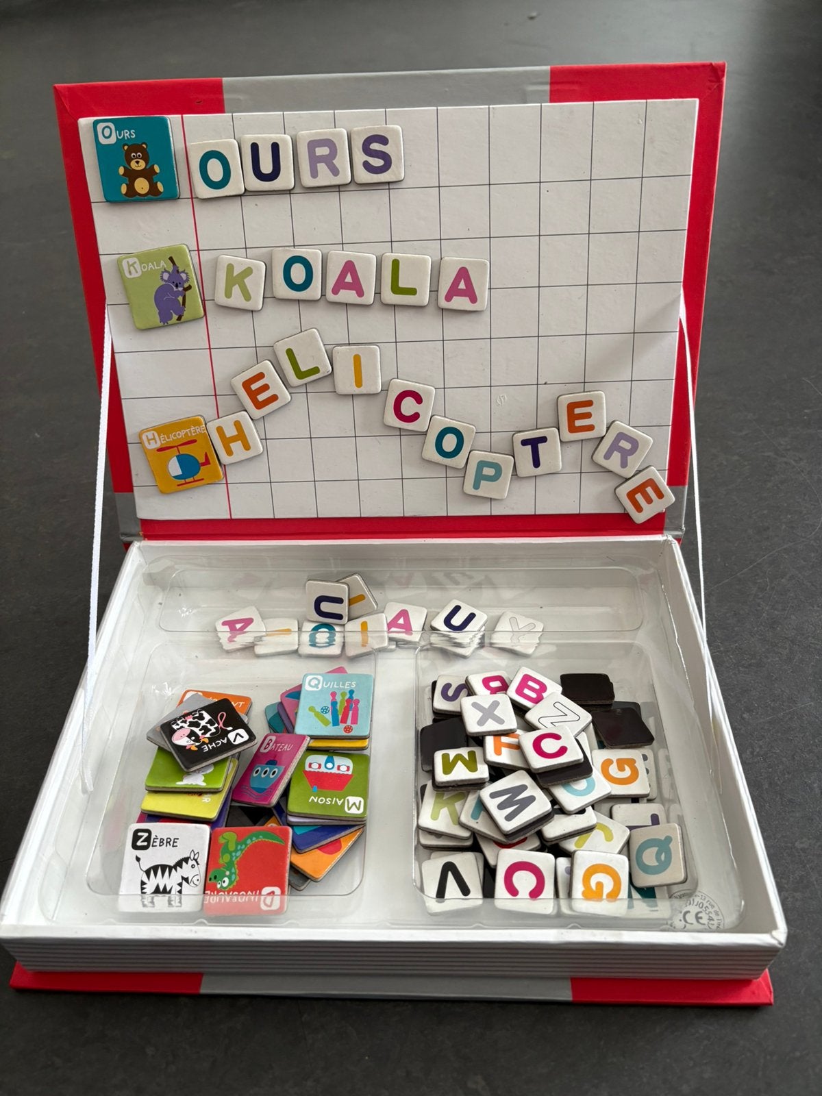 Jeu d’alphabet magnétique, Enlèvement, Comme neuf