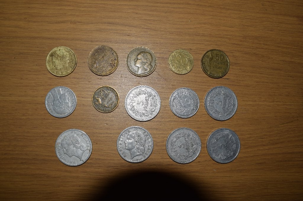 pakket oude franse munten, Ophalen of Verzenden, België, Setje