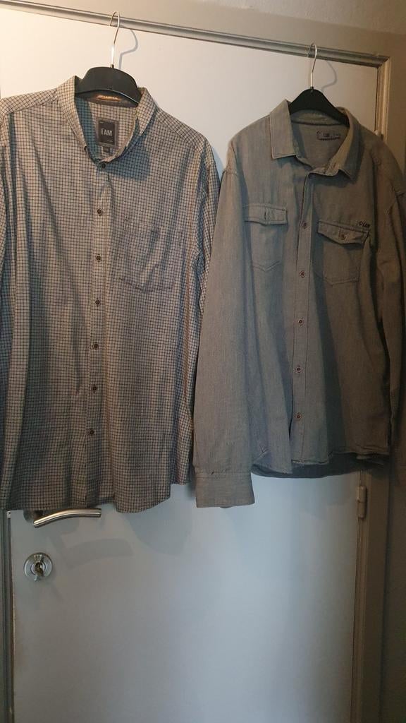 3570 Alken. Partij herenhemden. (Mt XL en geruit hemd XXL), Kleding | Heren, Ophalen