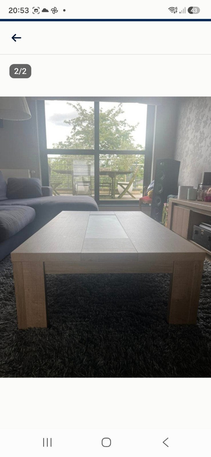 Landelijke  salontafel,  perfecte staat, Enlèvement