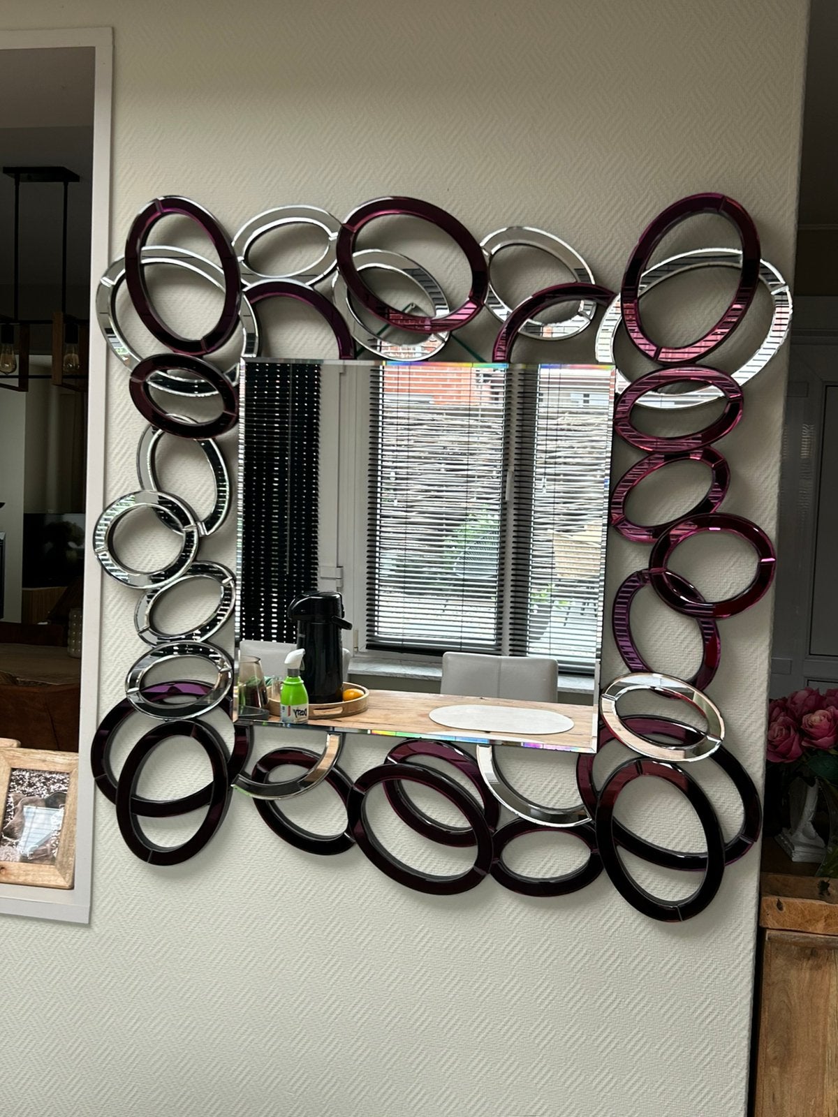 Design spiegel 110x110 cm, Huis en Inrichting, Ophalen, Zo goed als nieuw
