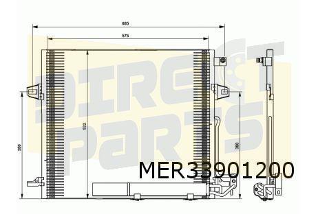 Mercedes-Benz ML/ R-klasse (3/05-10/11) condensor OES A25150, Auto-onderdelen, Airco en Verwarming, -, Nieuw, Ophalen of Verzenden