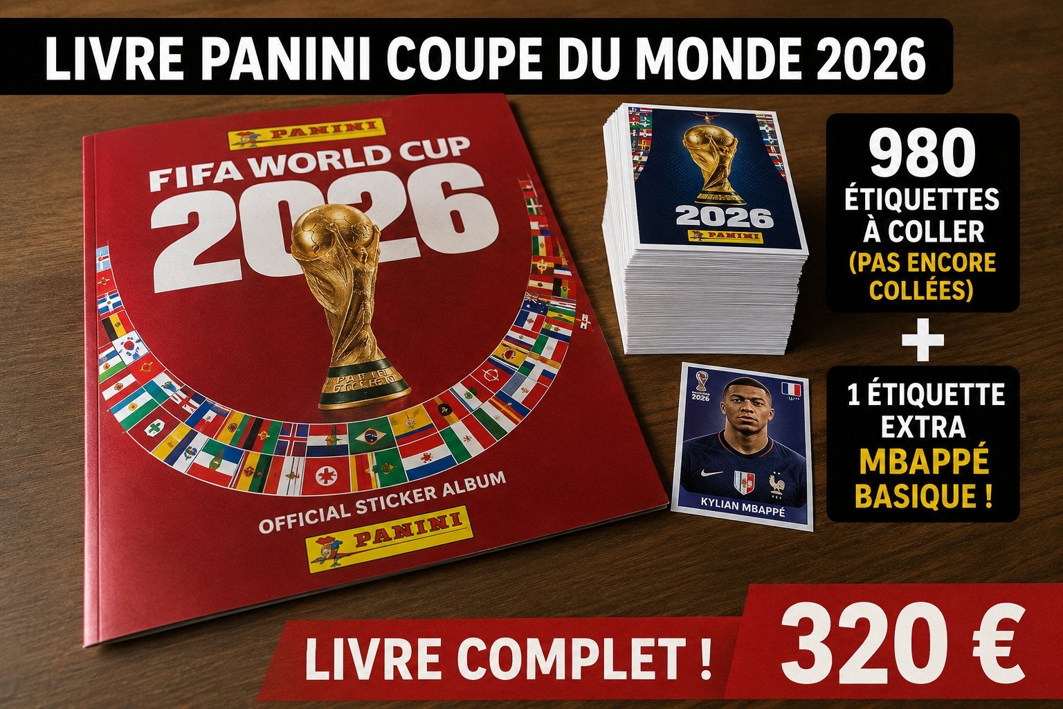 Livre panini coipe du monde 2026 complet ! 980 stickers, Tickets en Kaartjes