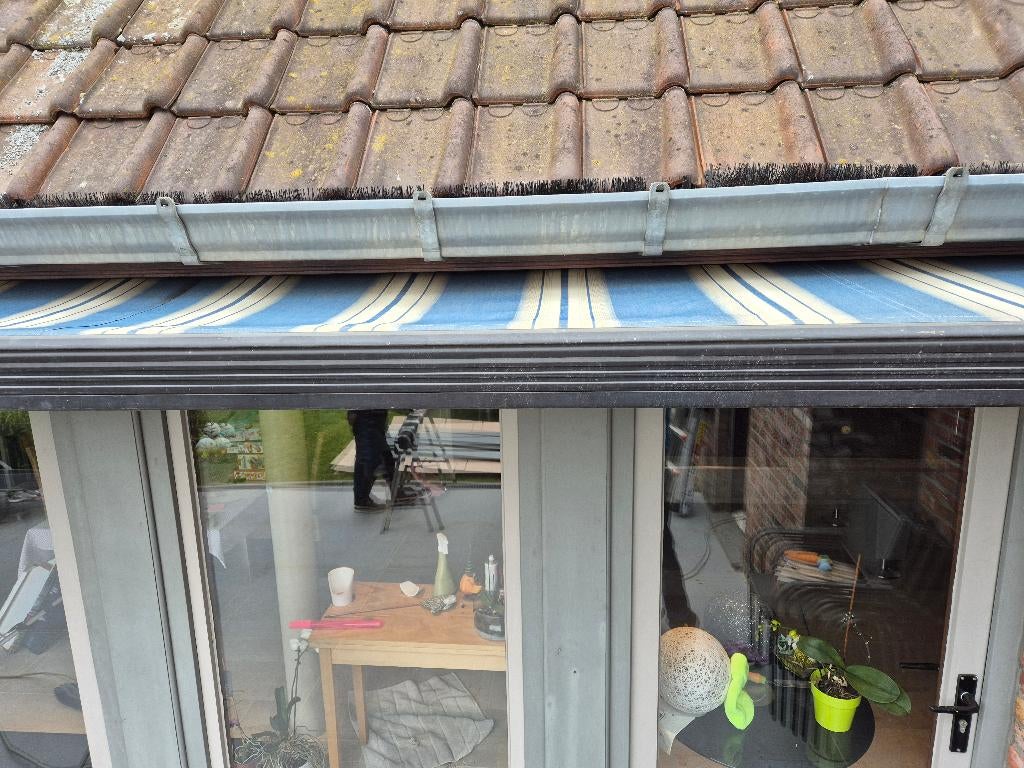 Gemotoriseerde zonneluifel, Tuin en Terras, Zonneschermen, Ophalen, Gebruikt, 450 cm of meer, Elektrisch