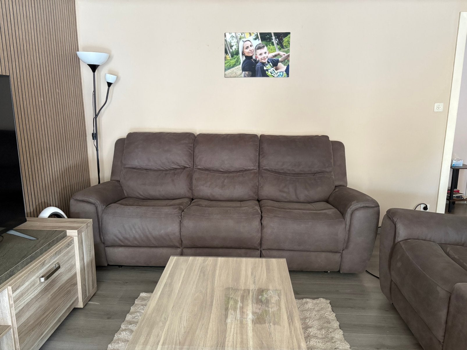 WEBA Cluny 3+2 salon – 5 elektrische relaxen -perfecte staat, Huis en Inrichting, Ophalen, 100 tot 125 cm, Zo goed als nieuw, Rechte bank