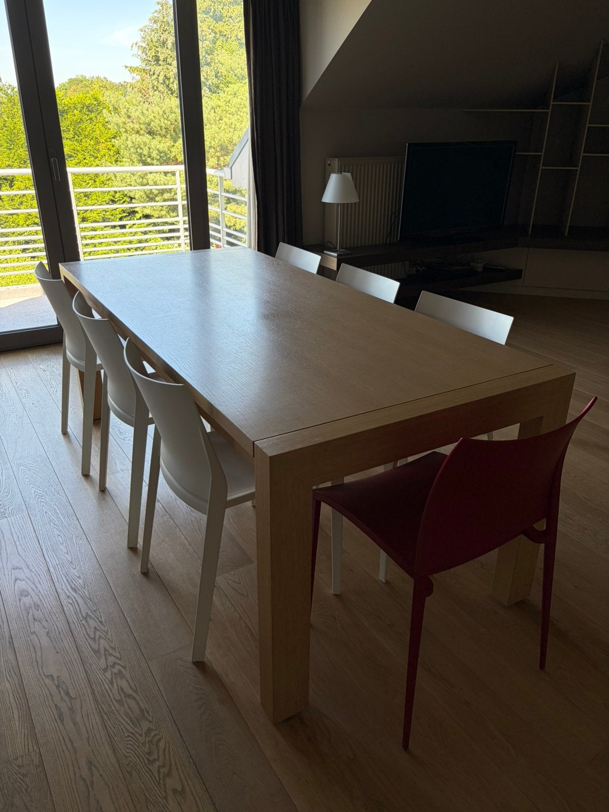 Table a manger XVL Longo chêne, Maison & Meubles, Salles à manger complètes, Enlèvement, Comme neuf