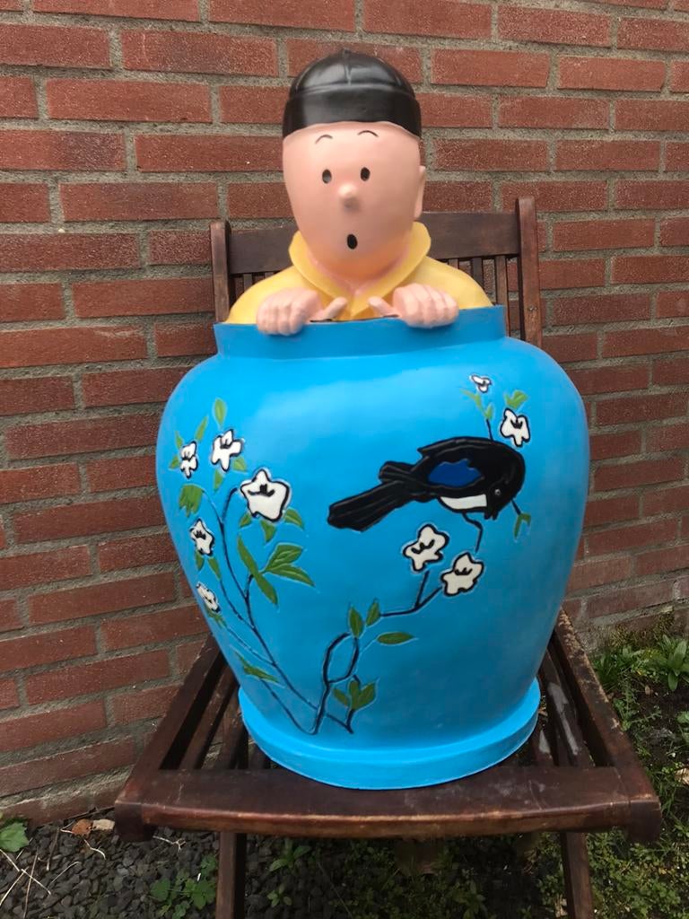 Kuifje en Bobby in de Vaas beeld, Ophalen, Kuifje, Gebruikt, Beeldje of Figuurtje