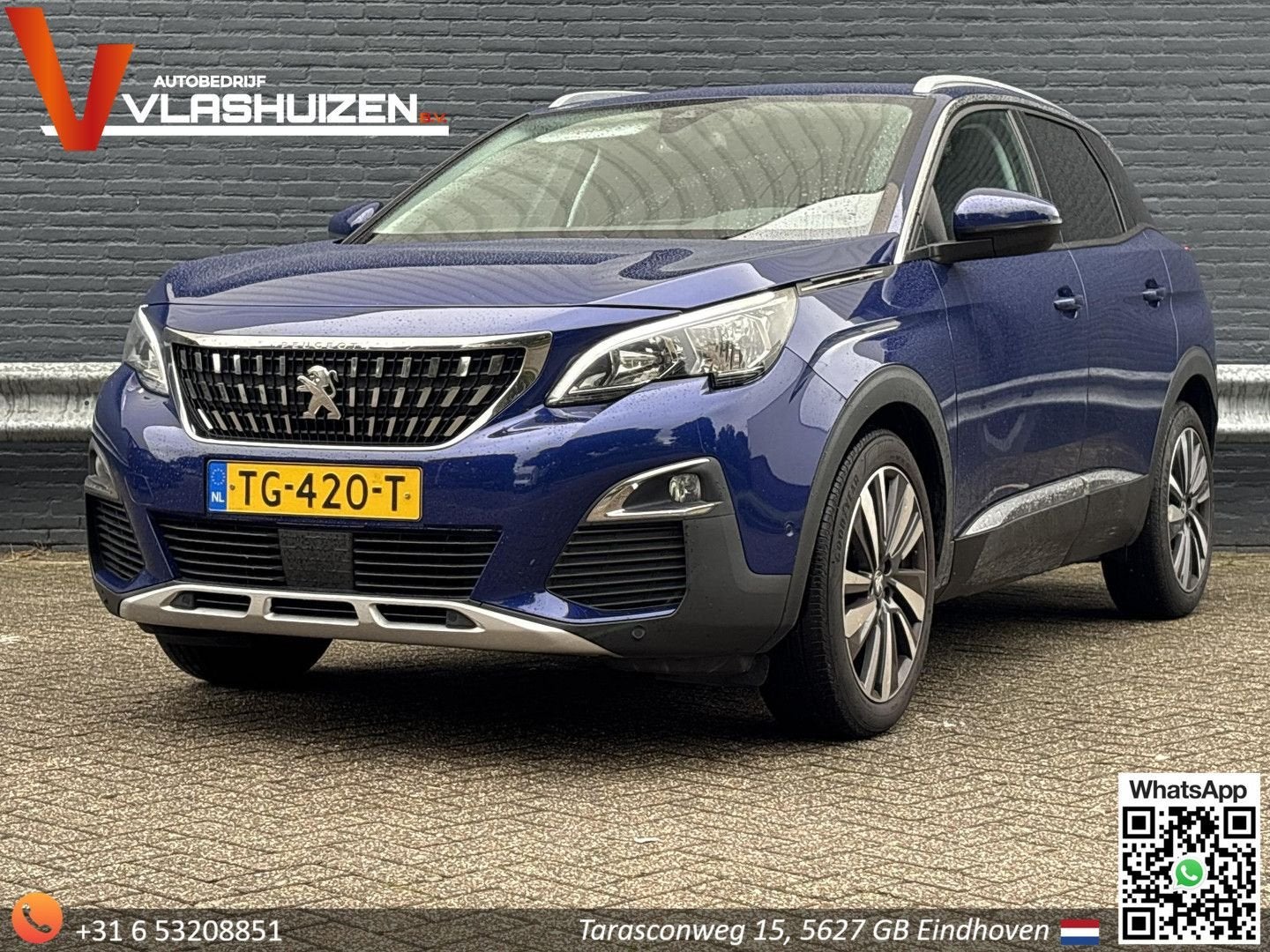 Peugeot 3008 1.2 PureTech Allure | Leder | Climate | Cruise, Auto's, Zwart, Parkeersensor, Blauw, 115 g/km