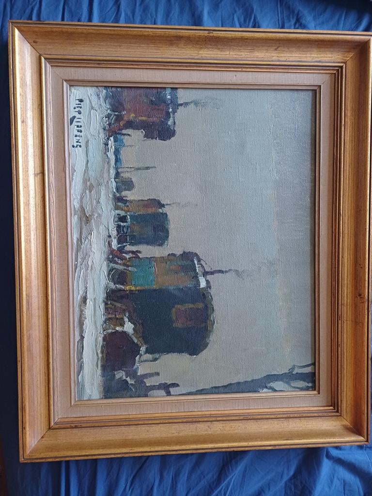 Schilderij zigeunerwagens Piet Lippens, Antiek en Kunst, Ophalen