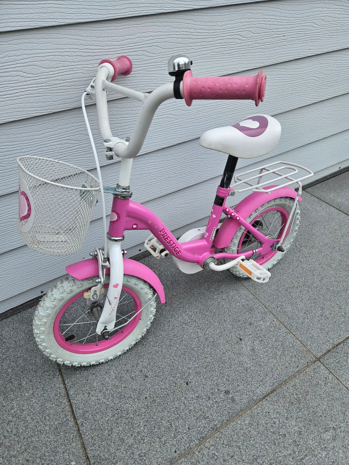 kinderfiets, Fietsen en Brommers, Fietsen | Kinderfietsjes, Ophalen, Terugtraprem, Zijwieltjes, Prestige