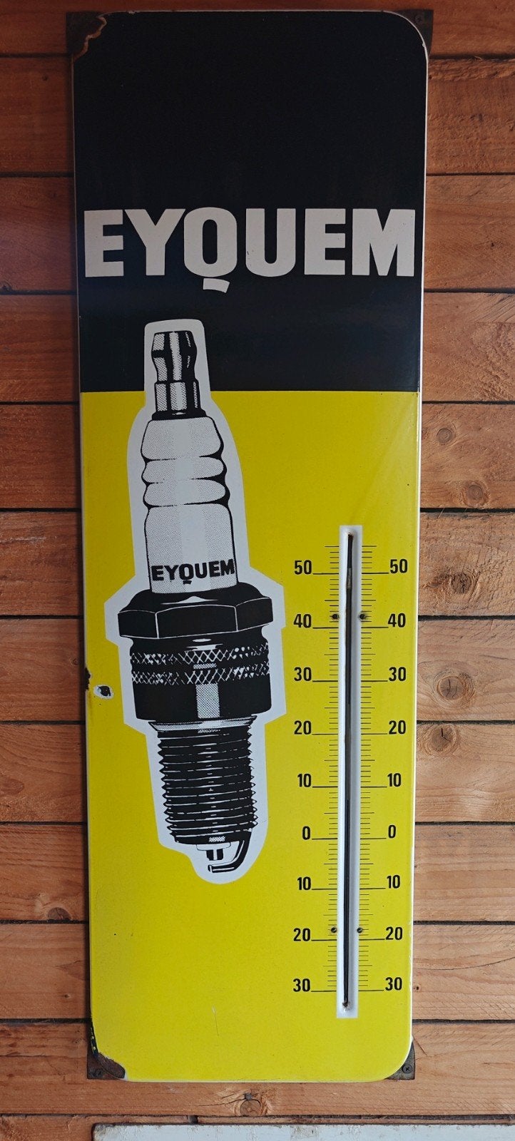 Emaille thermometer 31cm op 98cm zeer goede staat., Verzamelen, Ophalen