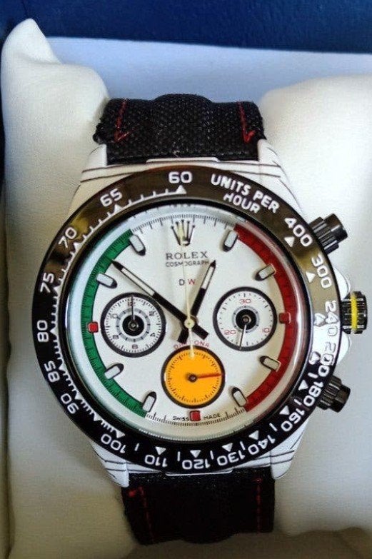 Daytona DIW Ferrari White Carbon nieuw in doosje, Handtassen en Accessoires, Overige materialen, Rolex, Polshorloge, Overige materialen