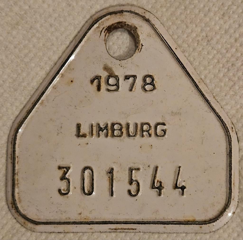 Plaque de vélo Limburg 1978 301544
Cet objet, Enlèvement ou Envoi