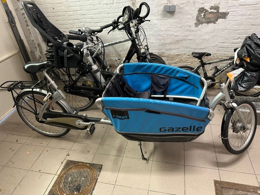 Bakfiets gazelle, Ophalen, Gebruikt, 2 kinderen, Schijfrem