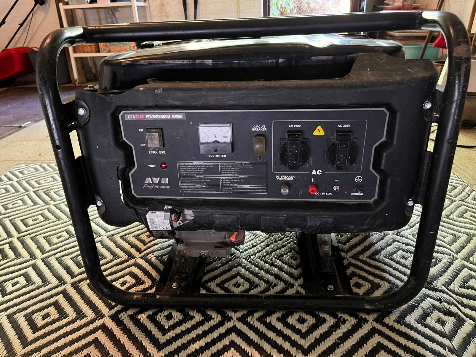 Genmac G4000 benzineaggregaat in nette en werkende staat., Doe-het-zelf en Bouw, Ophalen, Zo goed als nieuw, Benzine