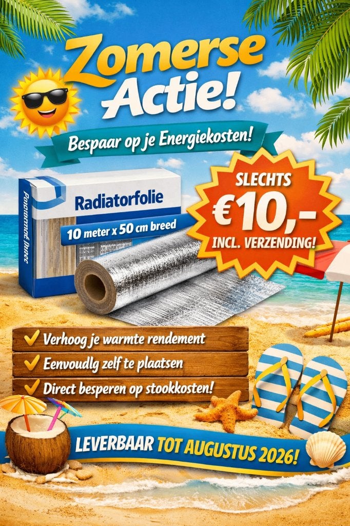 radiatorfolie, Minder dan 4 cm, Overige materialen, Verzenden, Nieuw