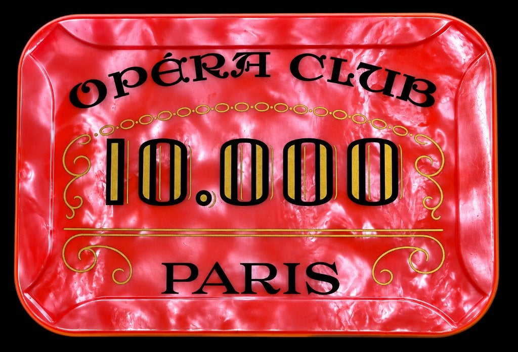 ZELDZAME PLAAT 10000 F OPERA CASINO PARIS ROULETTE-CHIP, Postzegels en Munten, Ophalen of Verzenden