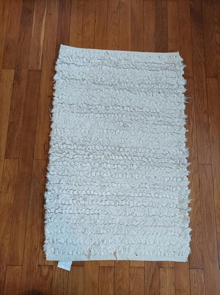 Tapis blanc cassé, 50 à 100 cm, Enlèvement, Utilisé, Rectangulaire