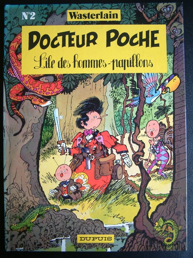 Docteur Poche - 2. L’île des hommes-papillons - [EO], Livres, Enlèvement ou Envoi, Une BD, Utilisé, Wasterlain.