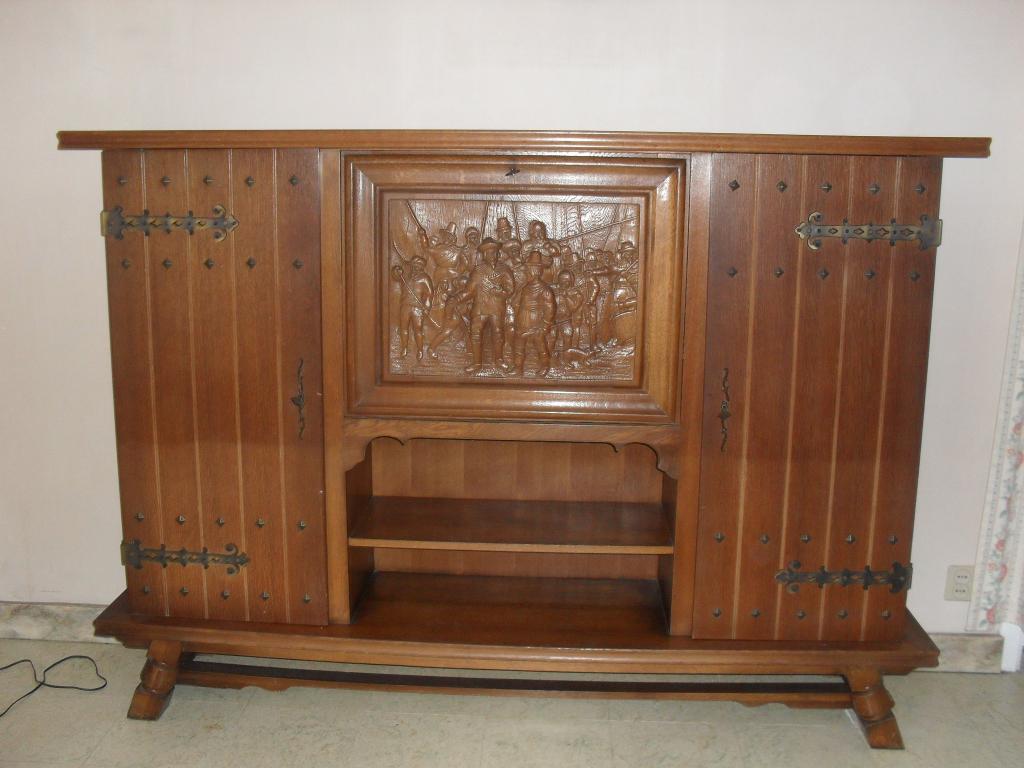 Klassieke massieve Buro/Bar Kast, 25 à 50 cm, Avec porte(s), 150 à 200 cm, Enlèvement