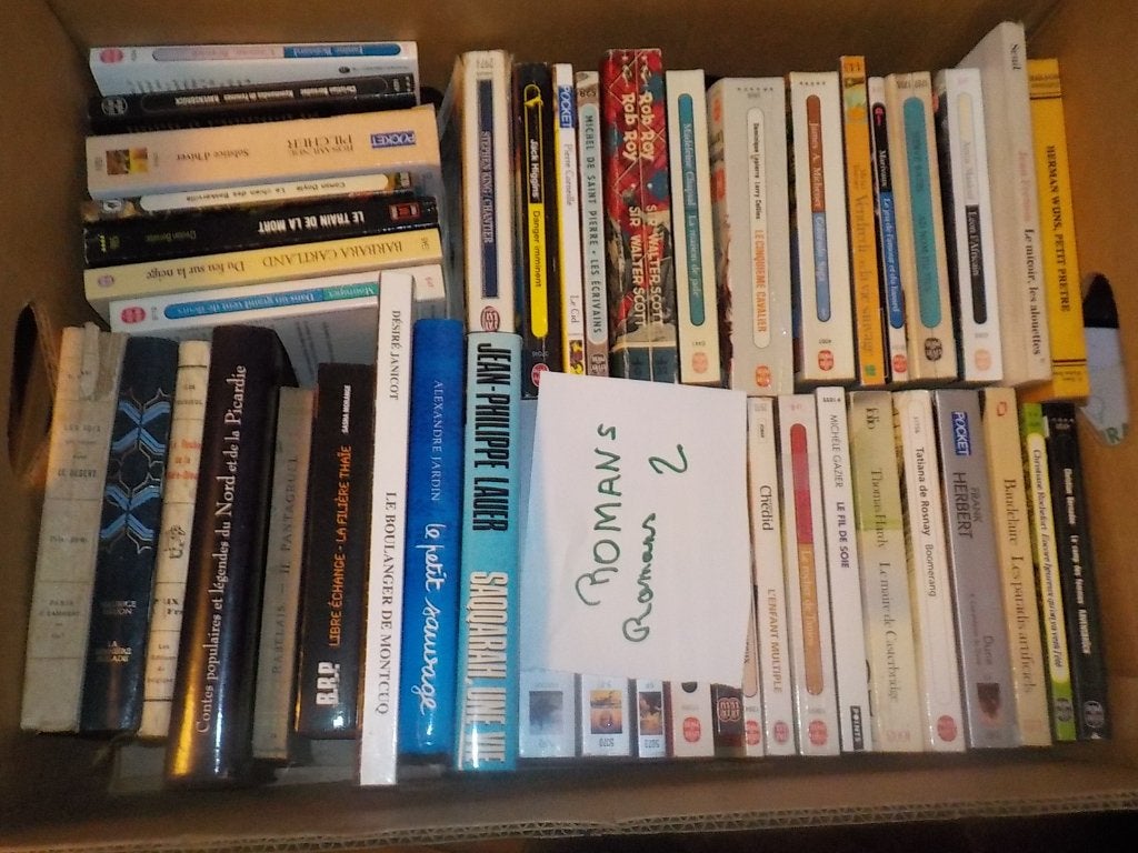 Livres +- 43 romans caisse n2 adam D, Livres, Enlèvement, Comme neuf