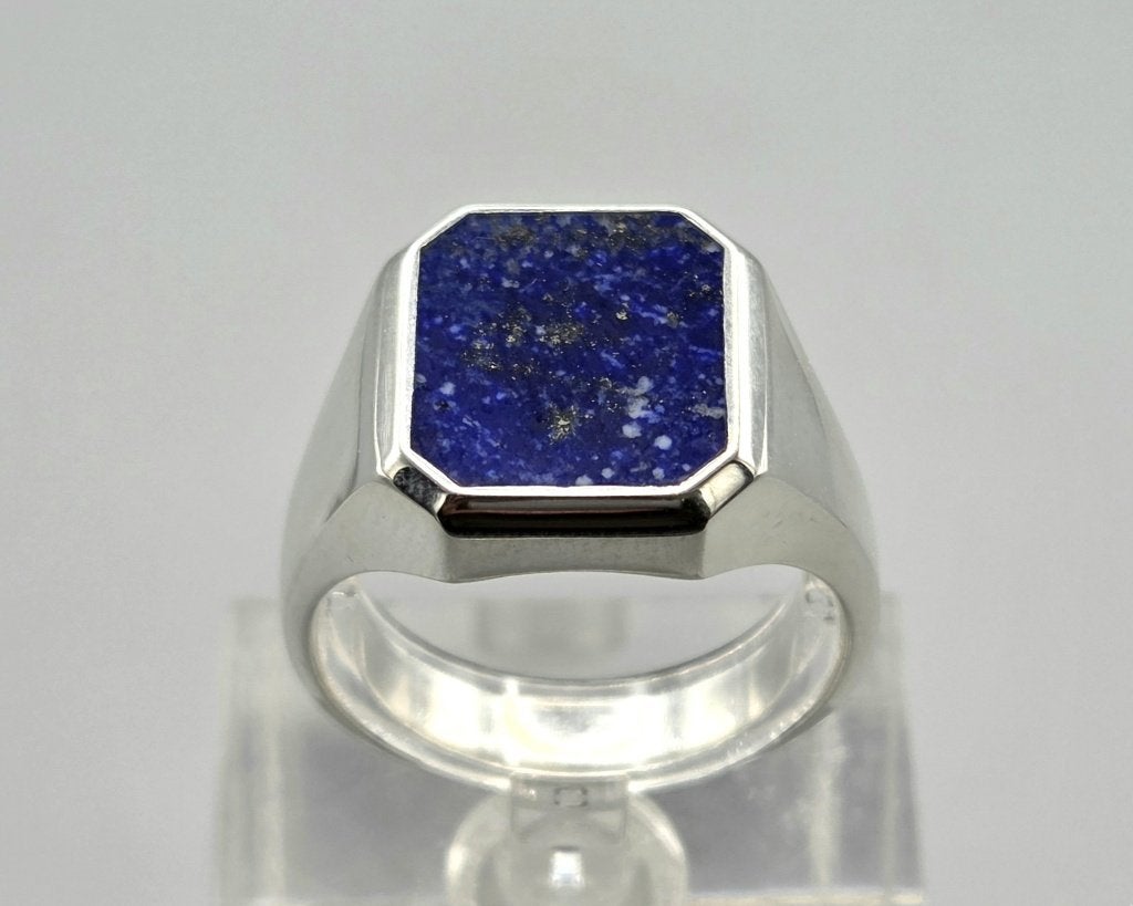 Bague pour homme en argent avec lapis-lazuli. 2026/641, Neuf, Enlèvement ou Envoi, Femme ou Homme, Avec pierre précieuse