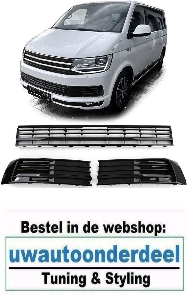 Bumper Grill Zwart Zonder ACC Geschikt Voor Vw Transporter T, Verzenden
