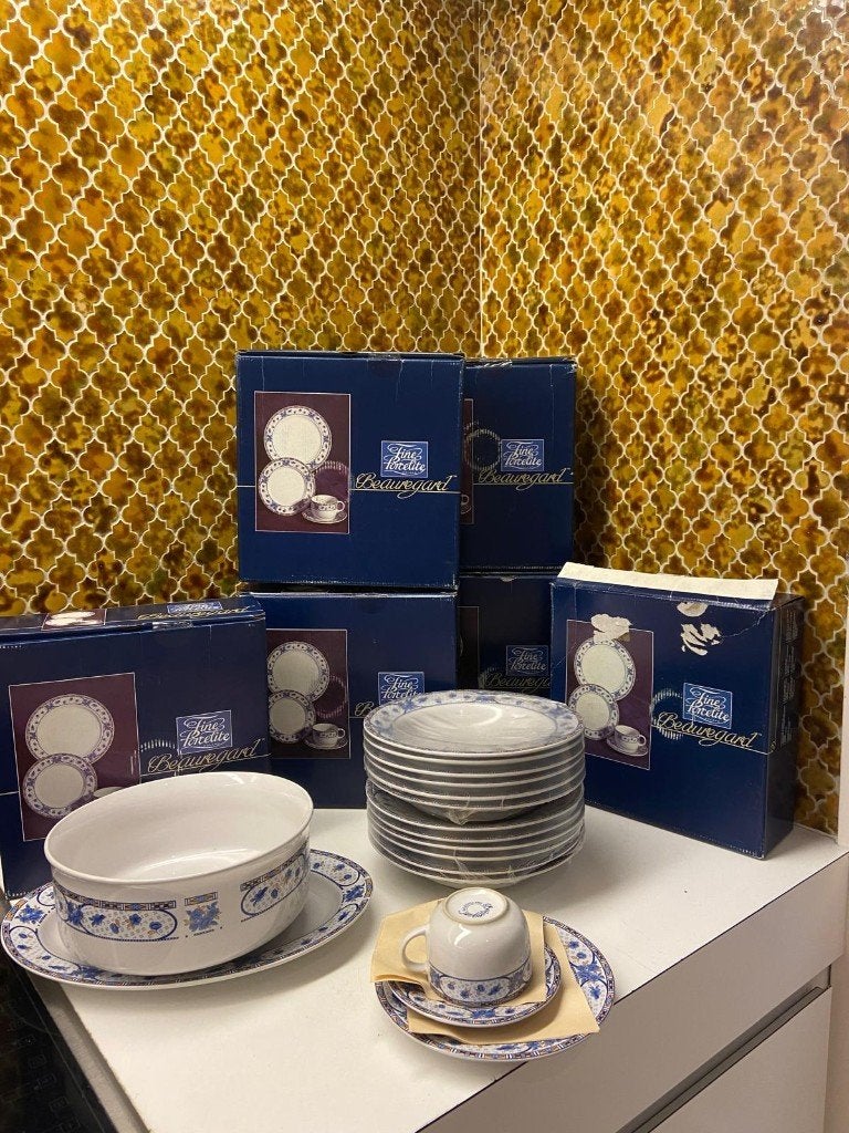 Nieuw servies 6delig Beauregard fine porcelite, Ophalen, Overige merken, Vintage, Nieuw