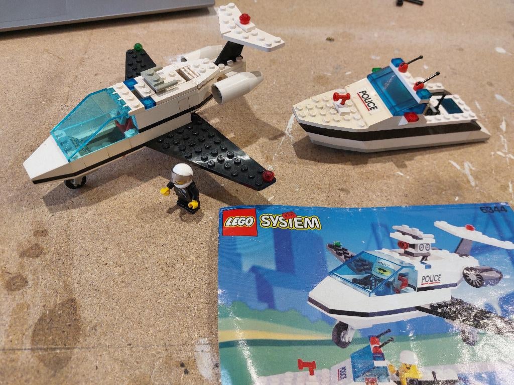 lego  politie boot en vliegtuig   ref 6344, Ophalen of Verzenden, Gebruikt, Complete set, Lego