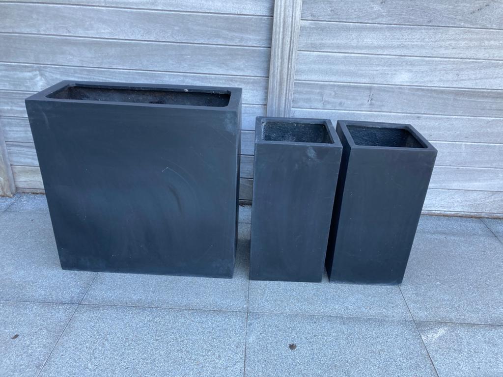 3 bloembakken, Tuin en Terras, Ophalen, Gebruikt