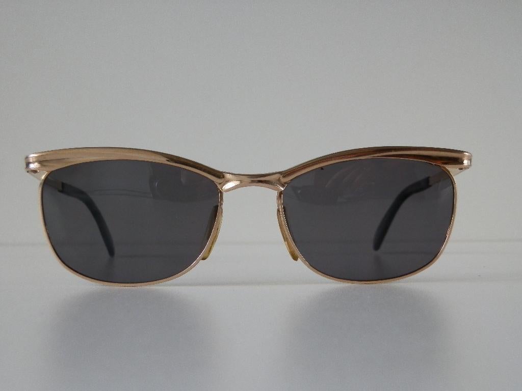 Lunettes de soleil dorées. 12 carats. Rétro. Unisexe, Autres marques, Enlèvement ou Envoi, Autres couleurs, Comme neuf
