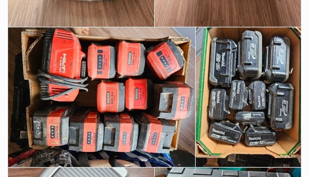 Defecte Makita en Hilti batterijen van 18v, 22, en 36 volt, Ophalen, Gebruikt